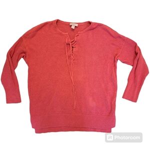 LOFT Pink Crew Neck Sweater